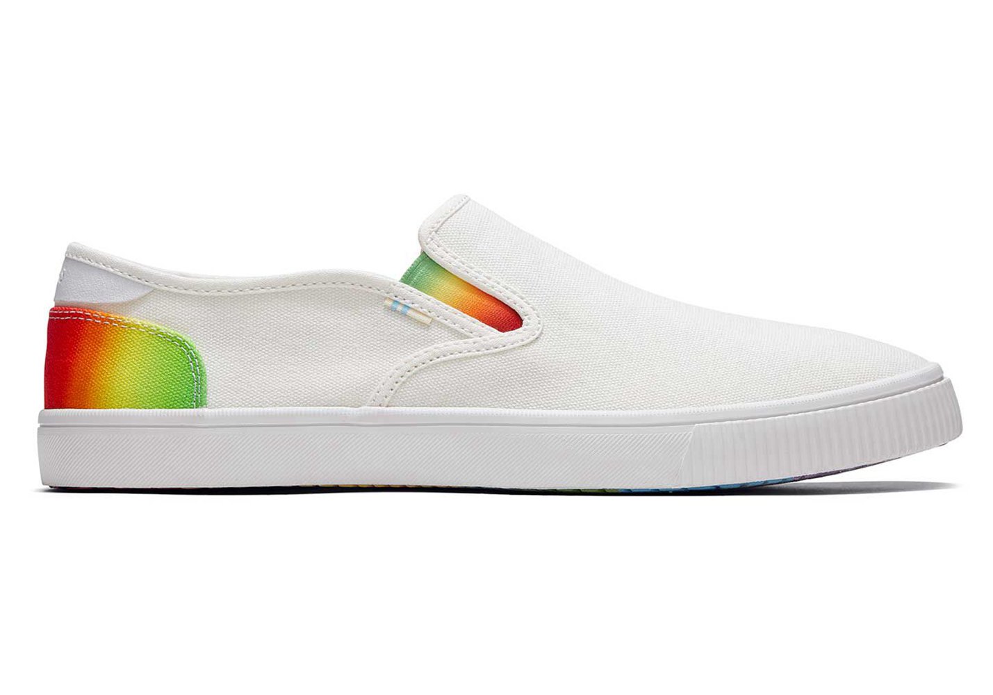 Toms Baja Unity Rainbow Slip On White - Mens - 16529-CUBH